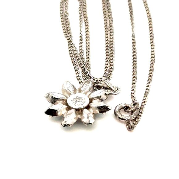 Sterling Flower Pendant Necklace - Picture 3 of 7
